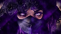 Women purple veils Photo manipulation mask face digital art
