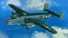 World War II military aircraft Aircraft Mitchell b-25 artwork