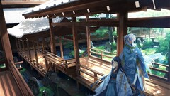 00111 (Artist) asian architecture kimono anime girls Anime