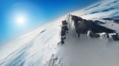 3d Mountains sky horizon nature