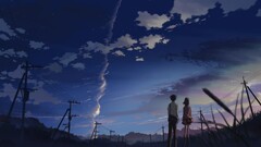 5 centimeters per second Anime artwork Makoto Shinkai sky