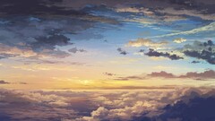 5 centimeters per second clouds sky Anime sunlight