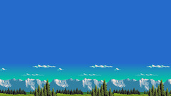 8-bit retro games sky