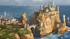 A Song of Ice and Fire fantasy city fantasy art