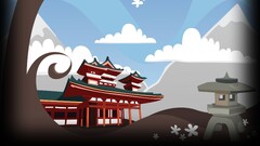 Abalone artwork Asia fantasy art sky building