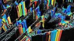 abstract 3d blender colorful digital art