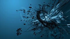 abstract blue background shapes digital art