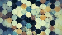 abstract circle geometry digital art dots blue gray