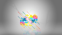 abstract colorful reflection Minimalism digital art