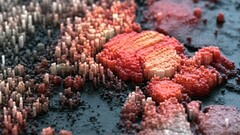 abstract digital art 3d macro monochrome