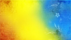 abstract digital art colorful blue orange yellow