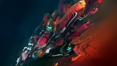 abstract digital art melting colorful