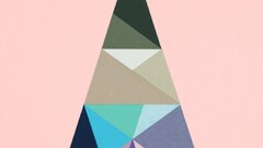 abstract digital art triangle Simple Background