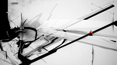 abstract digital art white background selective coloring shapes