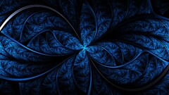 abstract fractal blue digital art