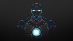 abstract Iron Man marvel comics Minimalism blue