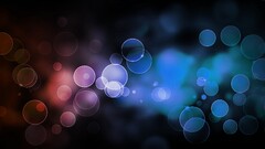 abstract lights render digital art circle red blue cyan bubbles