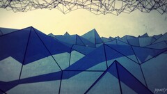 abstract low poly triangle digital art