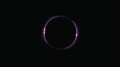 abstract Minimalism eclipse space art black background dark