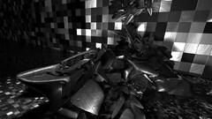 abstract monochrome digital art