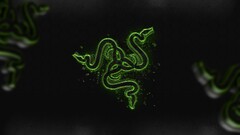 abstract razer logo Green artwork digital art