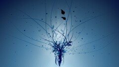 abstract shapes blue background digital art