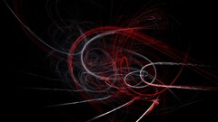 abstract shapes dark lines digital art