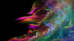 abstract shapes smoke colorful digital art