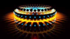 abstract Sphere glowing fractal 3D Abstract render cgi