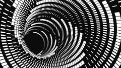 abstract spiral digital art monochrome