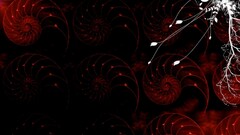 abstract spiral red digital art