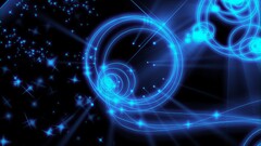 abstract streaks glowing circle blue digital art shapes Stars