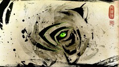 abstract tiger nvidia video games Green logo