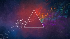 abstract triangle butterfly colorful digital art space art