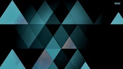 abstract triangle digital art cyan Turquoise