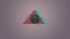 abstract triangle digital art Simple Background