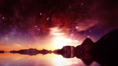 abstract water landscape digital art