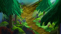 adventure time cartoon forest path