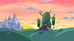 adventure time cartoon sky sun TV series