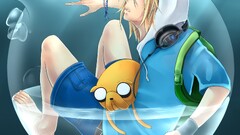 adventure time fan art jake the dog finn the human