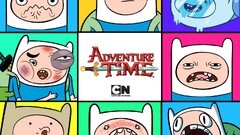 adventure time finn the human collage cartoon