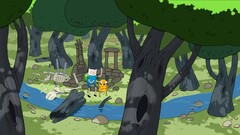 adventure time finn the human jake the dog landscape