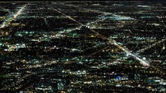 aerial view lights night cityscape