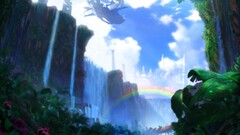 aion video games PC gaming fantasy art rainbows