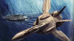 Aircraft aircraft carrier artwork macross military