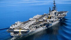 aircraft carrier warship military vehicle ship