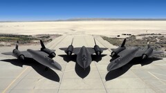 Aircraft jets futuristic airplane black military Lockheed SR-71B