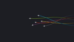 Aircraft Minimalism digital art Simple Background artwork lines