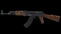 ak-47 Kalashnikov text weapon Typography black background