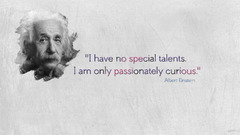 Albert Einstein History Science quote Typography gray Men